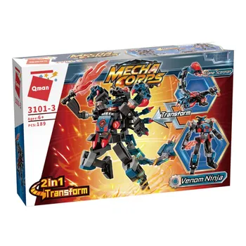 ostatní stavebnice Qman MechaCorps 3101-3 Venom Ninja 2v1 189 dílků