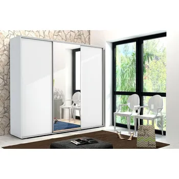 Šatní skříň Prostorná třídveřová šatní skříň LEONARDO, šířka 250 cm