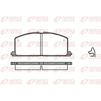 Brzdová destička Sada brzdových destiček, kotoučová brzda REMSA 0167.04