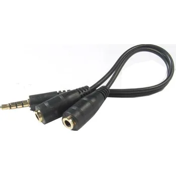 Síťový kabel Rozbočení JACK 3,5 4P konektor / 2x JACK 3,5 4P zdířka