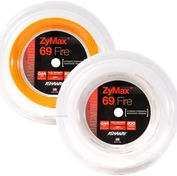 Struna na výplet tenisové rakety Badmintonový výplet Ashaway ZyMax 69 Fire - 200 m Barva: Oranžová