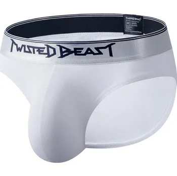 Slipy Slipy Twisted Beast Y2K Brief bílé XL, pánské bavlněné slipy