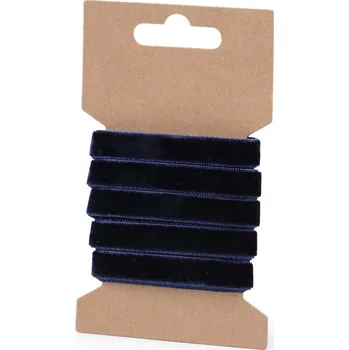 Sametová stuha šíře 10 mm, barva 6 (9 mm) modrá tmavá