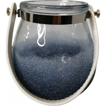 Svícen Svícen sklo modrý 10x10x10 cm