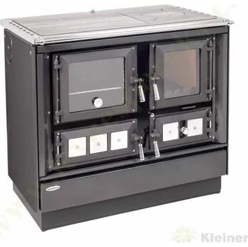 Sporák na tuhá paliva VSP 9112.0682 - KLAUDIE, antracit, levý,chrom, ocel. brouš. plotna, rám nerez ( VSP-9112.0682 )