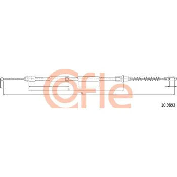 Lanko parkovací brzdy Tažné lanko, parkovací brzda COFLE 10.9893