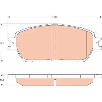 Brzdová destička Sada brzdových destiček, kotoučová brzda TRW GDB3612