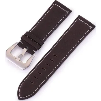 Řemínek na hodinky Deveroux DEV0160 PU řemínek (umělá kůže) PD017, spona - Tmavě hnědý - 22 mm