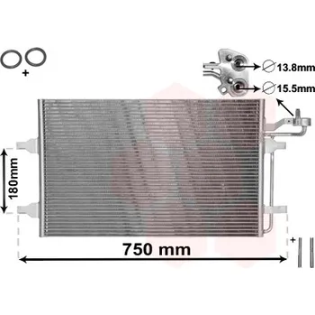 Výparník klimatizace Kondenzátor, klimatizace VAN WEZEL 59005149