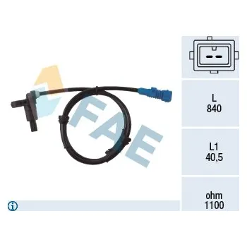 ABS Snímač, počet otáček kol FRANCISCO ALBERO S.A. 78022