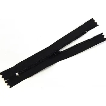 Zip Spirálový zip nedělitelný, 12 cm, černá č. 332, 1 ks