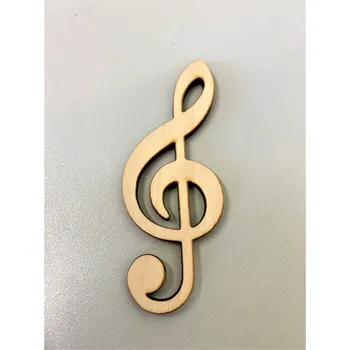Dřevěná dekorace - houslový klíč
