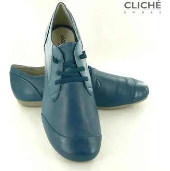 Dámské polobotky Nadměrné kožené jarní polobotky, Fiona 01, středně modrá 44