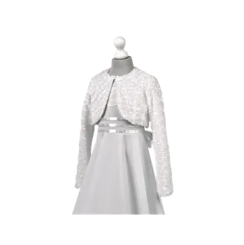 Bolerko Dívčí bolerko baby kožešinka bílé ROZ001