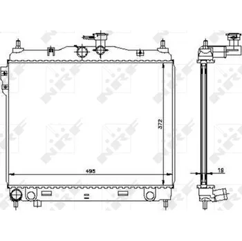 Auto-moto Chladič, chlazení motoru NRF 53361