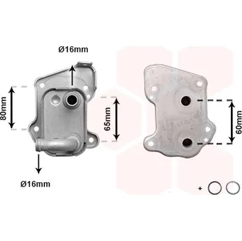 Chladič motoru Olejový chladič, motorový olej VAN WEZEL 37013721