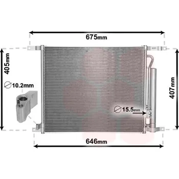 Klimatizace automobilu Kondenzátor, klimatizace VAN WEZEL 81005139