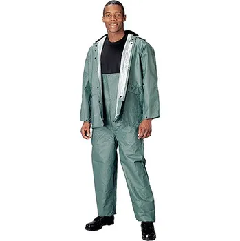 Pláštěnka ROTHCO komplet nepromokavý dvoudílný PVC ZELENÝ vel.S