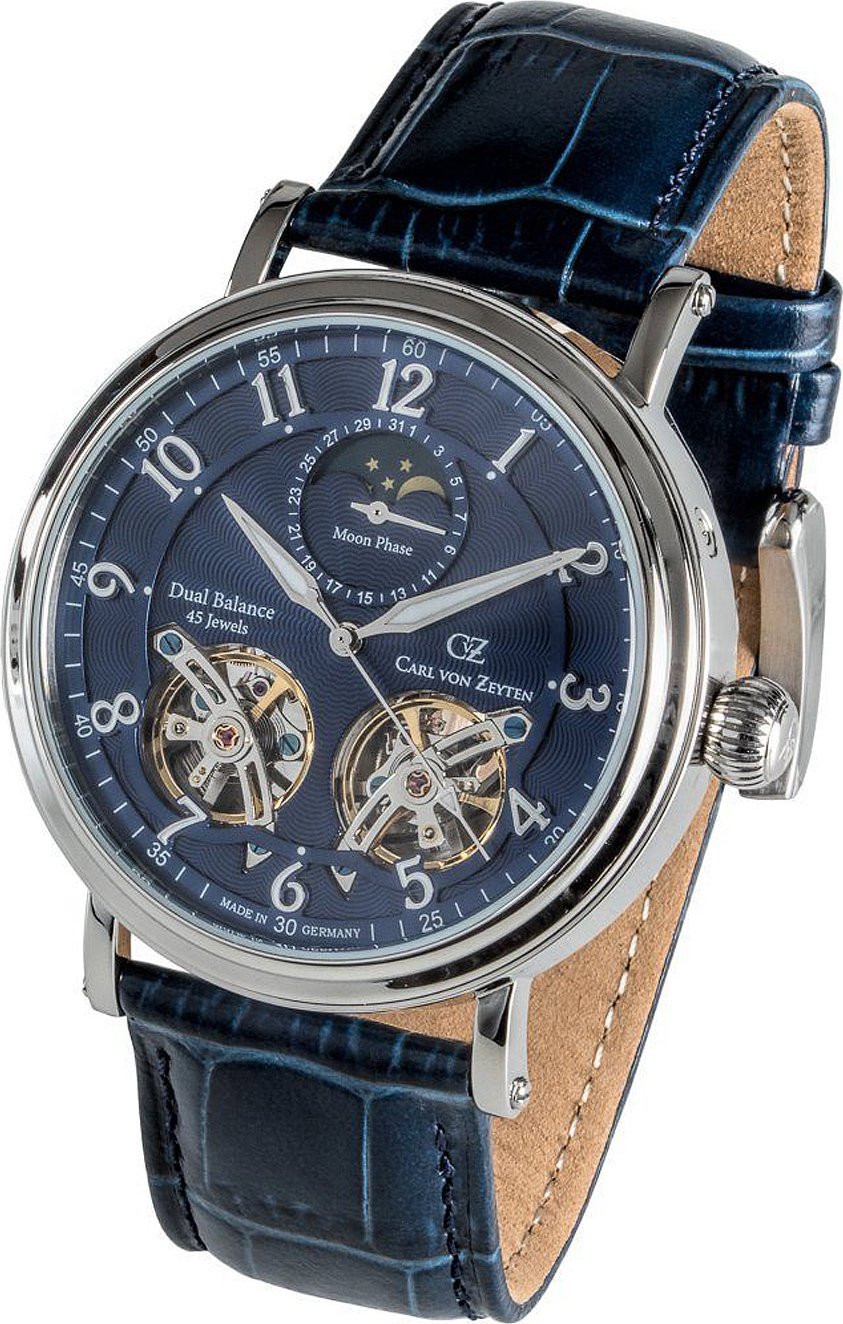 Carl von Zeyten Orologio Analogico Automatico Uomo con Cinturino in Pelle CVZ0014RSL