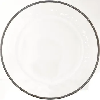 Tác sklo stříbrný pr. 33 cm