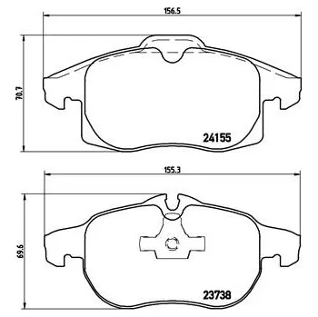 Brzdová destička Sada brzdových destiček, kotoučová brzda BREMBO P 10 011