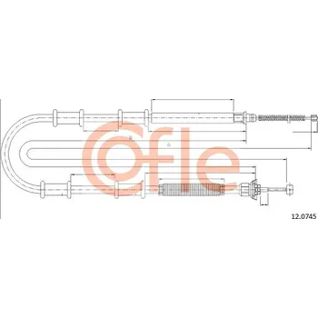 Brzdový systém Tažné lanko, parkovací brzda COFLE 12.0745