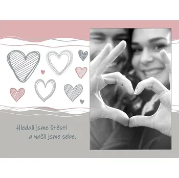 Rám na obraz Fotorámeček sklo ,,LÁSKA,, 10x15/22x17 cm