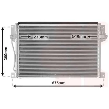 Klimatizace automobilu Kondenzátor, klimatizace VAN WEZEL 59005077