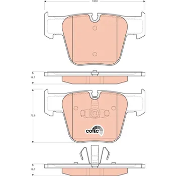 Brzdová destička Sada brzdových destiček, kotoučová brzda TRW GDB1674