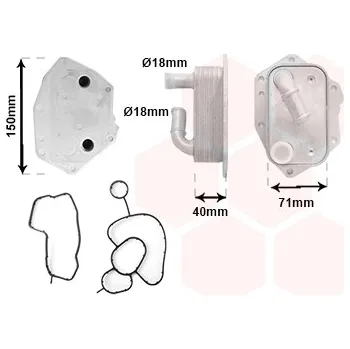 Chladič motoru Olejový chladič, motorový olej VAN WEZEL 09013704