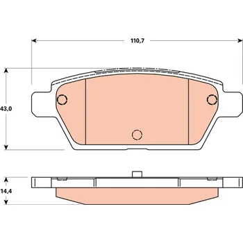 Brzdová destička Sada brzdových destiček, kotoučová brzda TRW GDB3517