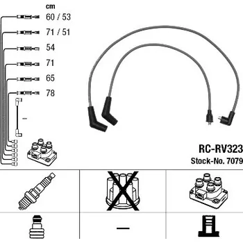 Zapalovací kabel Sada kabelů pro zapalování NGK 7079