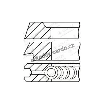 Blok motoru Sada pístních kroužků GOETZE 08-182400-10