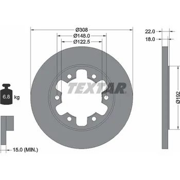 Brzdový kotouč Brzdový kotouč TEXTAR 92275803