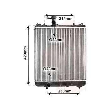 Chladič motoru Chladič, chlazení motoru VAN WEZEL 37002330