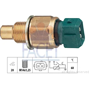 Auto-moto Snímač, teplota chladiva FACET 7.3560