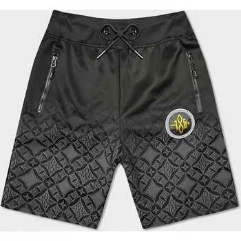 Pánské kraťasy Černé pánské kraťasy s potiskem (8K1120-3) odstíny černé L