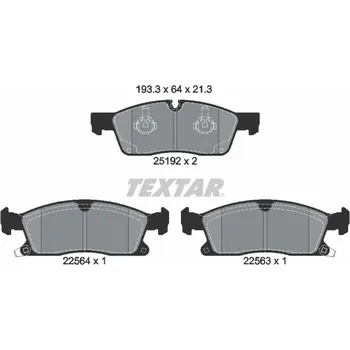 Brzdová destička Sada brzdových destiček, kotoučová brzda TEXTAR 2519207