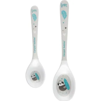 Canpol babies Dětská lžička melaminová 2 ks, Exotic Animals šedá