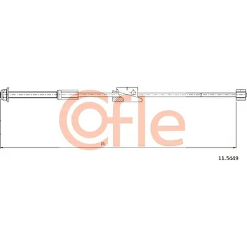 Lanko parkovací brzdy Tažné lanko, parkovací brzda COFLE 11.5449