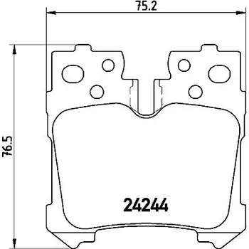 Brzdová destička Sada brzdových destiček, kotoučová brzda BREMBO P 83 076