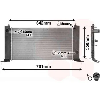 Chladič motoru Chladič, chlazení motoru VAN WEZEL 17002243
