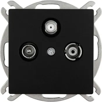 Stavebniny Timex Zásuvka TV+R+SAT koncová OPUS premium černá