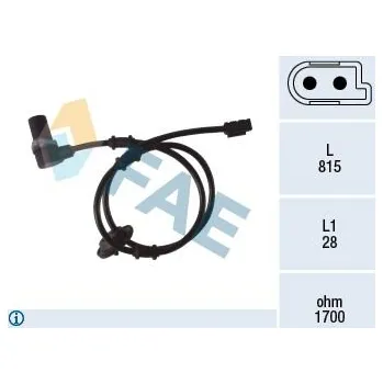Přislušenství brzdového systému Snímač, počet otáček kol FAE FAE78075