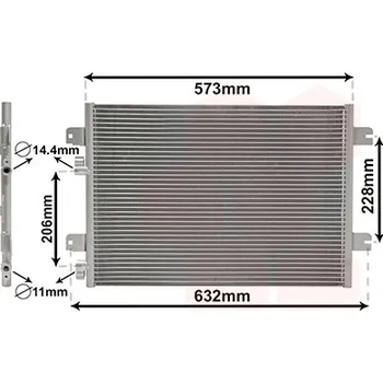 Výparník klimatizace Kondenzátor, klimatizace VAN WEZEL 43005317