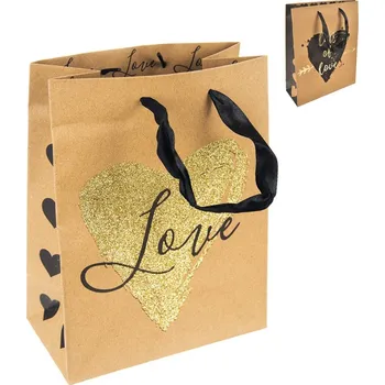 Dárková taška Taška dárková LOVE 26x10x32 cm 3ASS