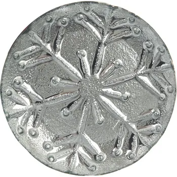 Tác sklo vločka barva stříbrná 29x29x3 cm