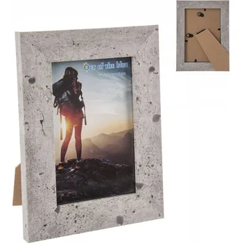 Rám na obraz Fotorámeček dřevo vzor cement 10x15 cm