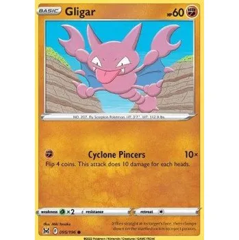 Sběratelská karetní hra Pokémon LOR 095/196 Gligar - Lost Origin Stav: Near Mint, Verze: NORMAL