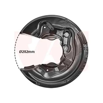 Brzdový kotouč Ochranný plech proti rozstřikování, brzdový kotouč VAN WEZEL 0334374